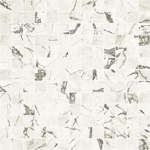 Мозаика Caesar Anima Ever Magnificent White Mosaico AFFO, цвет серый, поверхность полированная, квадрат, 300x300