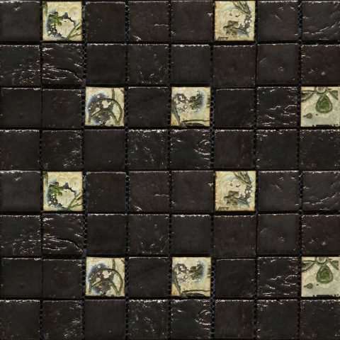 Мозаика Gaudi Vint-11(3), цвет чёрно-белый, поверхность глазурованная, квадрат, 280x280