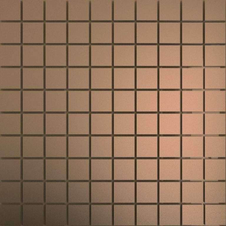 Мозаика ДСТ Мозаика зеркальная Бронза матовая Бм25 25х25, цвет коричневый, поверхность матовая, квадрат, 300x300