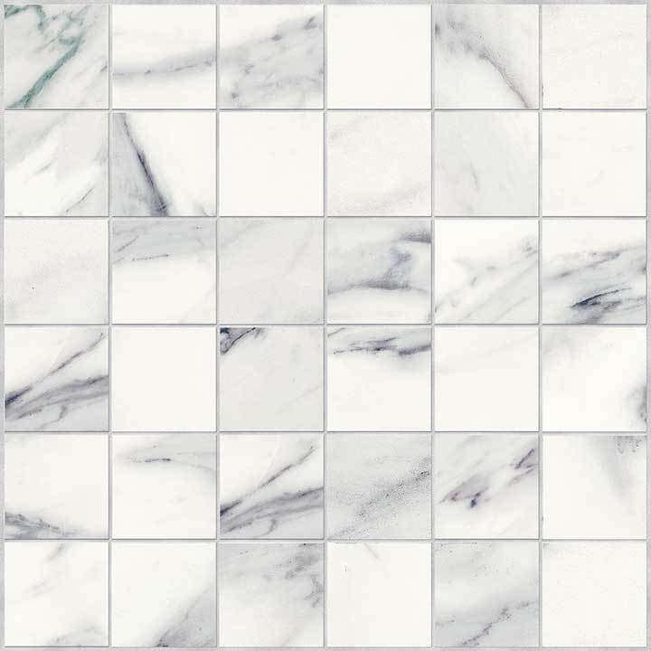 Мозаика Novabell Mosaico Calacatta Bianco Silk. IMP 885N, цвет белый, поверхность матовая, квадрат, 300x300