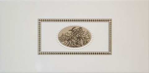 Декоративные элементы Нефрит керамика Мидаль 04-01-1-08-03-15-249-0, цвет разноцветный, поверхность глянцевая, прямоугольник, 200x400