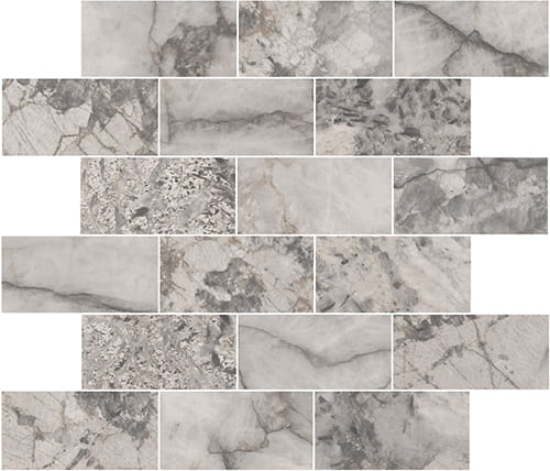 Мозаика La Fabbrica Gemstone Muretto Grey Nat 179135, цвет серый, поверхность натуральная, квадрат, 300x300