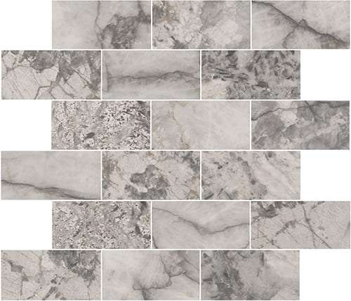 Мозаика La Fabbrica Gemstone Muretto Grey Nat 179135, цвет серый, поверхность натуральная, квадрат, 300x300
