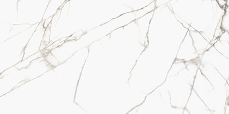 Керамогранит Casalgrande Padana Marmoker Titan White Lucido, цвет белый, поверхность полированная, прямоугольник, 600x1200