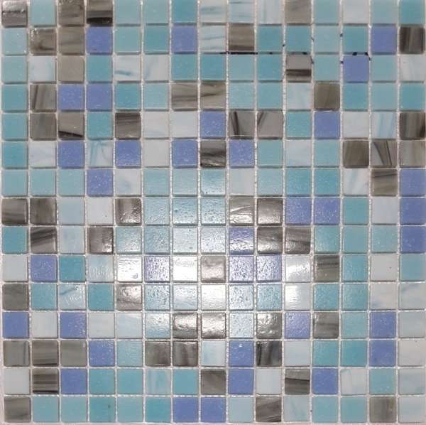 Мозаика JNJ Mosaic Mixed Colored 217JC, цвет голубой, поверхность глянцевая, квадрат, 327x327