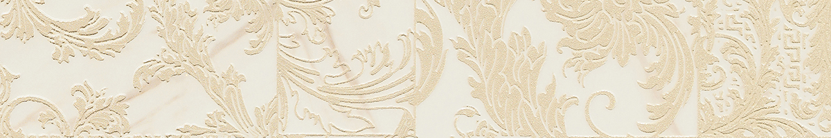 Бордюры Versace Marble Fas.10 Patchwork Bianco 240731, цвет белый, поверхность лаппатированная, прямоугольник, 98x585
