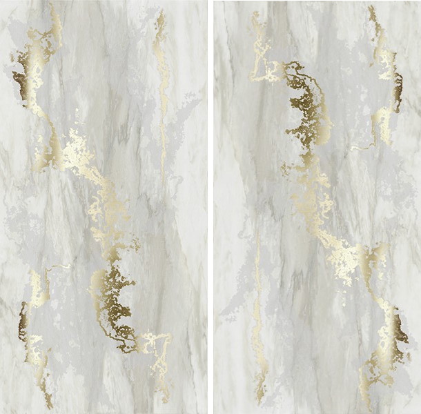 Панно Brennero Venus Decor Solitaire Gold Grey Lapp/Rett, цвет серый, поверхность лаппатированная, прямоугольник, 300x600