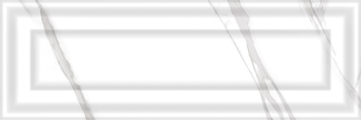 Керамическая плитка Eurotile Insomnia 681 IMM1WT, цвет белый серый, поверхность глянцевая, прямоугольник, 300x900