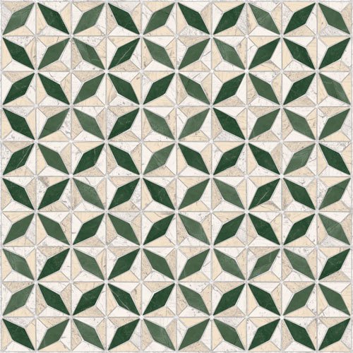 Керамическая плитка Vives Medix-PR Verde, цвет разноцветный, поверхность полированная, квадрат, 435x435