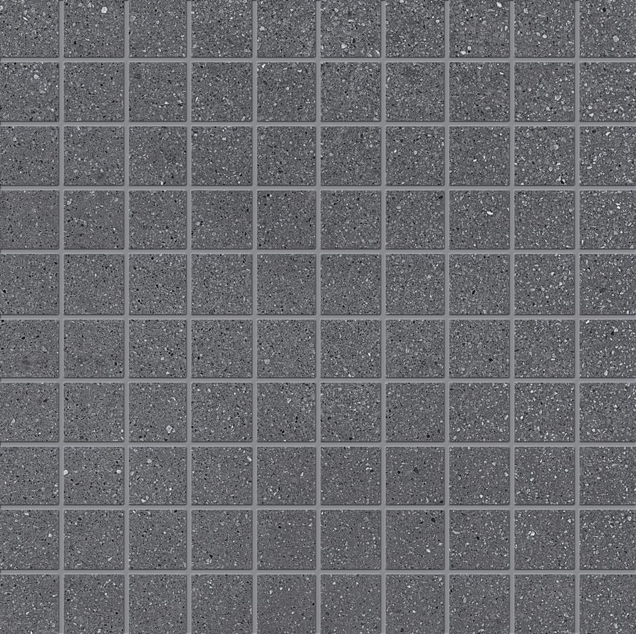 Мозаика Ergon Medley Mosaico Dark Grey Minimal EHT3, цвет чёрный, поверхность матовая, квадрат, 300x300