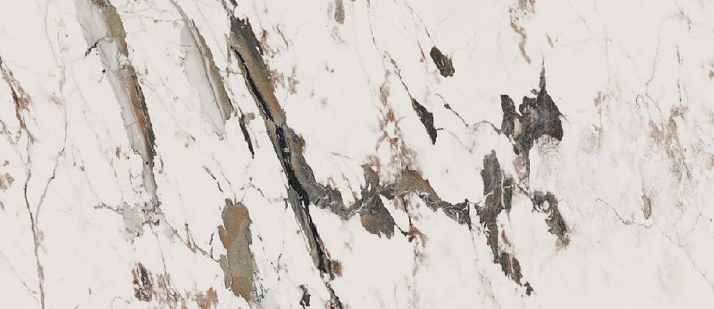 Широкоформатный керамогранит Panaria Perpetual Breccia Warm Lux PZ6PE15, цвет белый коричневый, поверхность полированная, прямоугольник, 1200x2780