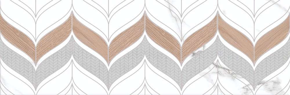 Декоративные элементы Emtile Avila Deco Greywood, цвет белый серый коричневый, поверхность матовая, прямоугольник, 200x600