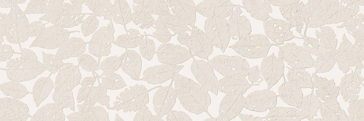 Керамическая плитка Porcelanosa Menorca Hojas Topo 100291705, цвет бежевый, поверхность матовая, прямоугольник, 333x1000