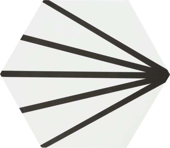 Керамогранит Bestile Meraki Line Negro, цвет чёрно-белый, поверхность матовая, прямоугольник, 198x228