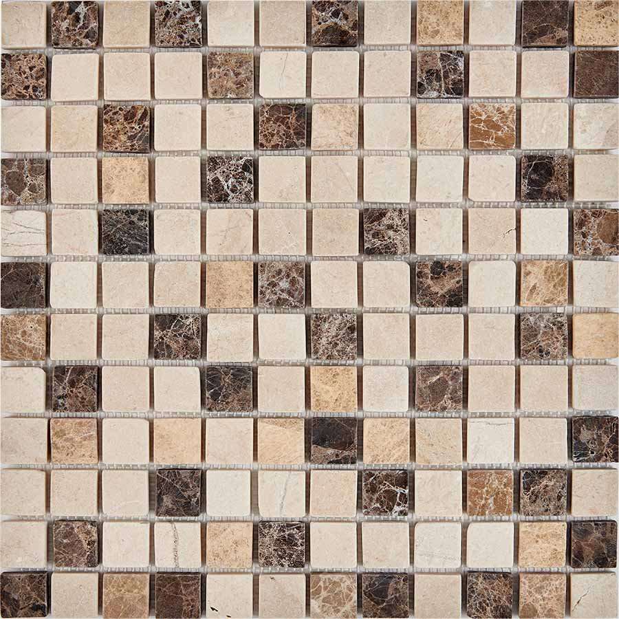 Мозаика Pixel Mosaic PIX272 Мрамор (23x23 мм), цвет бежевый, поверхность матовая, квадрат, 305x305