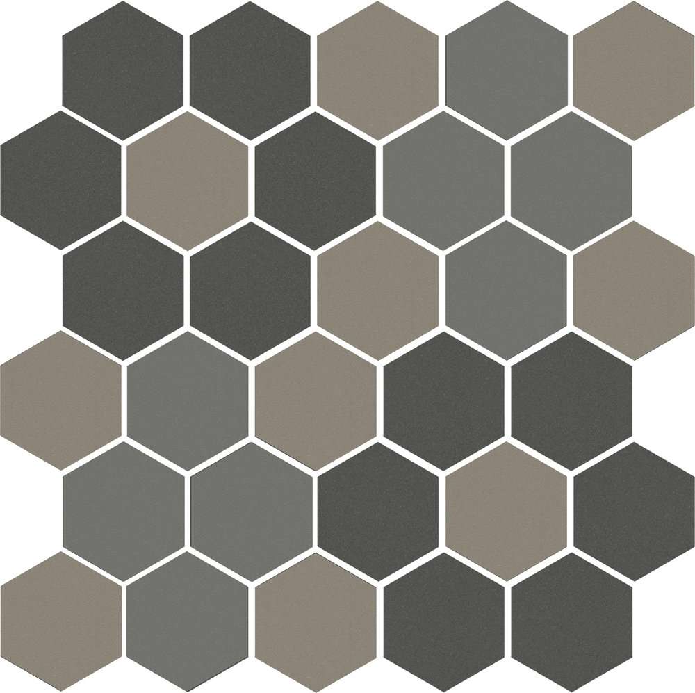 Мозаика Kerama Marazzi Агуста 2 мозаичный AD\A657\MM, цвет серый, поверхность натуральная, шестиугольник, 297x298