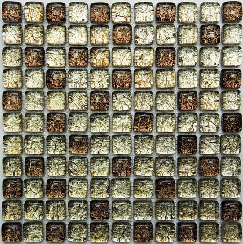 Мозаика NS Mosaic S-833, цвет коричневый, поверхность глянцевая, квадрат, 300x300