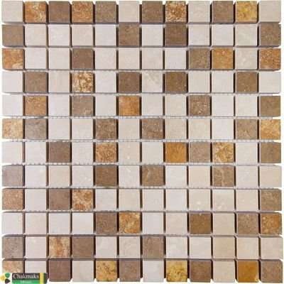 Мозаика Chakmaks Anatolian Stone Santal, цвет разноцветный, поверхность структурированная, квадрат, 305x305
