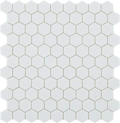 Мозаика Vidrepur Hex Nordic № 910, цвет белый, поверхность матовая, прямоугольник, 307x317