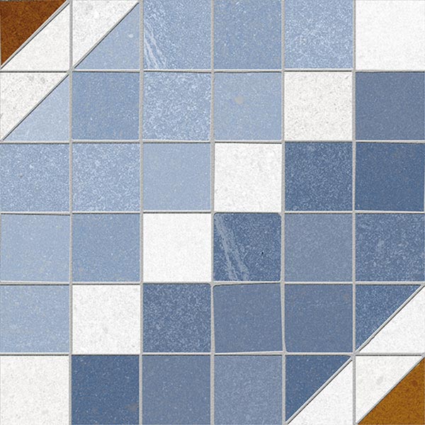 Декоративные элементы Vives Seine Marly-R Azul, цвет голубой, поверхность матовая, квадрат, 200x200