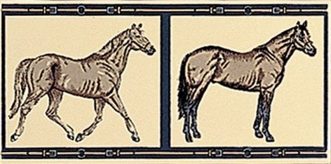 Бордюры Petracers Grand Elegance Horses Su Crema, цвет бежевый, поверхность глянцевая, прямоугольник, 100x200