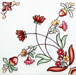 Керамическая плитка CAS Amaya Marron, цвет разноцветный, поверхность глянцевая, квадрат, 200x200