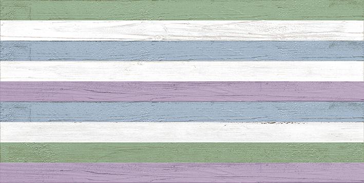 Декоративные элементы Laparet Land Зелёный Полоски 08-00-85-2671, цвет белый зелёный синий сиреневый, поверхность матовая, прямоугольник, 200x400