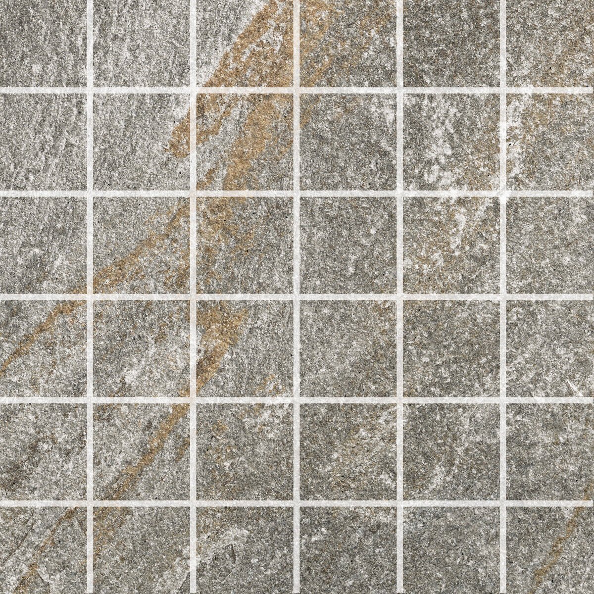 Мозаика Alfalux Stonequartz Grigio Mosaico 7277581, цвет серый, поверхность матовая, квадрат, 300x300