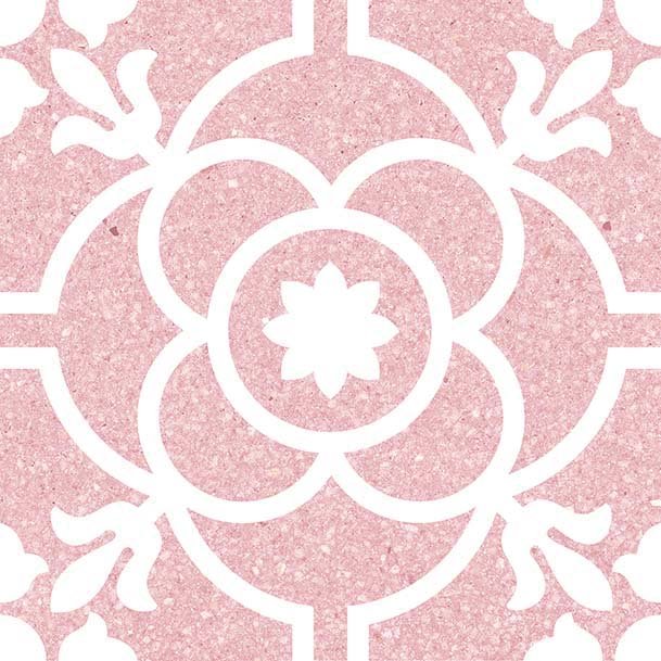 Декоративные элементы Vives Carole Coral, цвет розовый, поверхность матовая, квадрат, 200x200