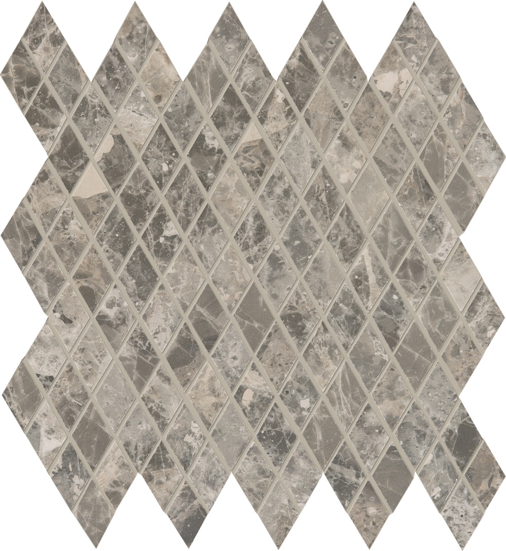 Мозаика Emilceramica (Acif) Tele Di Marmo Losanghe Xs Breccia Braque Lapp EDT3, цвет серый, поверхность лаппатированная, ромб, 282x291