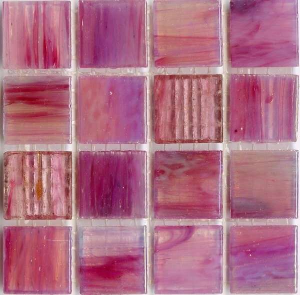 Мозаика JNJ Mosaic Интерьерные Cмеси 200x200 V-J0260 Rose, цвет розовый, поверхность глянцевая, квадрат, 200x200