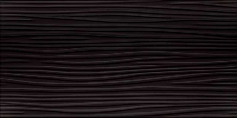 Керамическая плитка Paradyz Synergy Nero Sciana A Struktura, цвет чёрный, поверхность структурированная, прямоугольник, 300x600