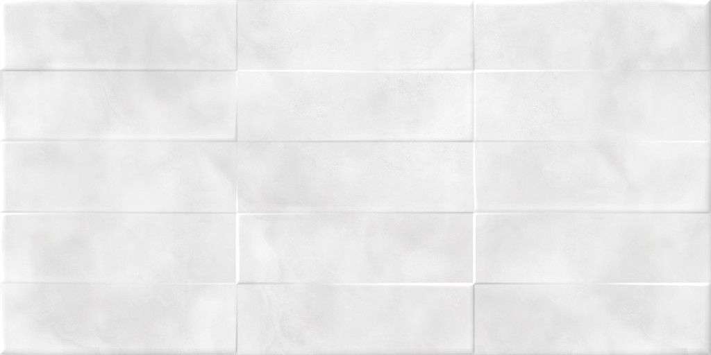 Керамическая плитка Cersanit Carly Светло-серый CSL523D, цвет серый, поверхность глянцевая 3d (объёмная), под кирпич, 298x598