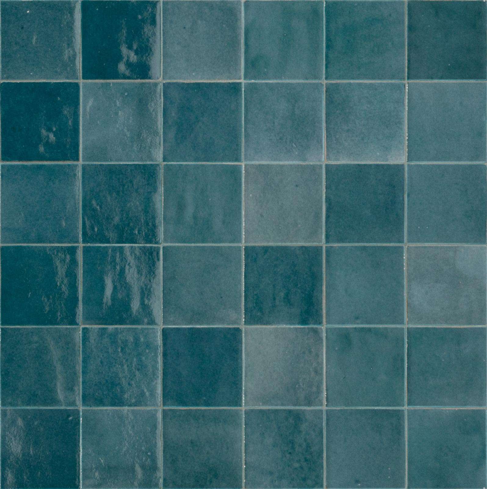 Керамическая плитка Marazzi Italy Zellige Petrolio M5P6, цвет синий, поверхность глянцевая, квадрат, 100x100