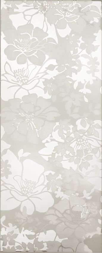 Декоративные элементы Cedam Lustri Dec Flower Bianco Lucido, цвет белый, поверхность глянцевая, прямоугольник, 200x500