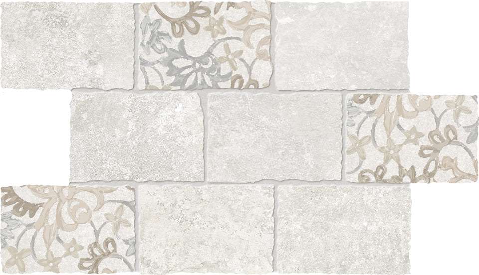 Мозаика Viva Heritage Mosaico Major Florita Deco  Ivory EGTR, цвет слоновая кость, поверхность матовая, прямоугольник, 300x450