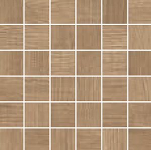 Мозаика Serenissima Newport Mosaico New Oak 1058310, цвет коричневый, поверхность матовая, квадрат, 300x300