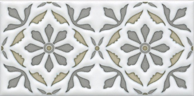 Бордюры Kerama Marazzi Декор Клемансо орнамент STG\A618\16000, цвет разноцветный, поверхность глянцевая, прямоугольник, 74x150
