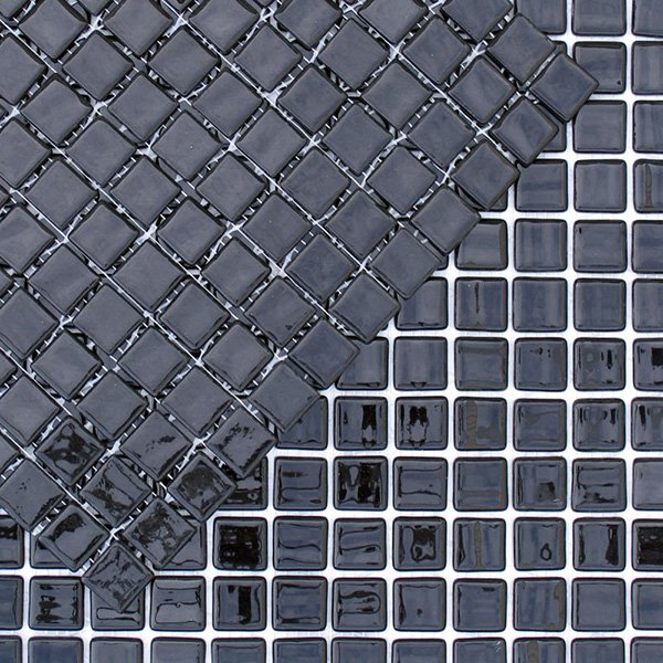 Мозаика Mosavit Monocolores Negro MC-901, цвет чёрный, поверхность глянцевая, квадрат, 316x316
