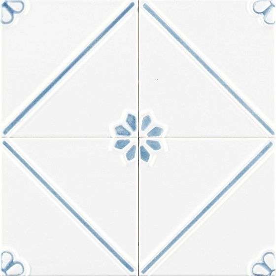 Керамическая плитка Grazia Formelle Anversa Cielo ANV6, цвет белый, поверхность глянцевая, квадрат, 130x130