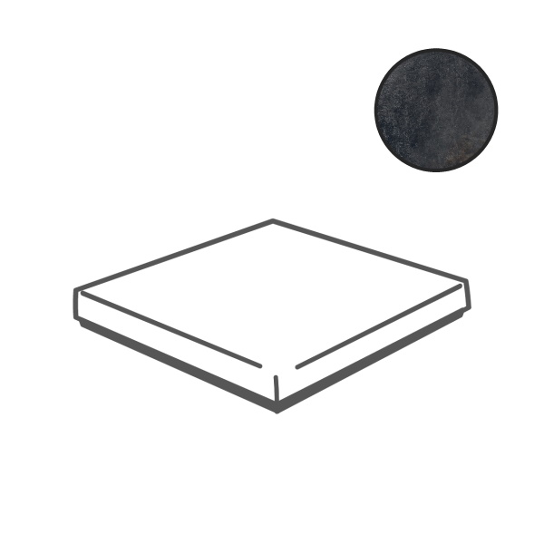 Ступени Caesar Alchemy Magnet Scalino Angolare, цвет чёрный тёмный, поверхность матовая, прямоугольник, 330x800