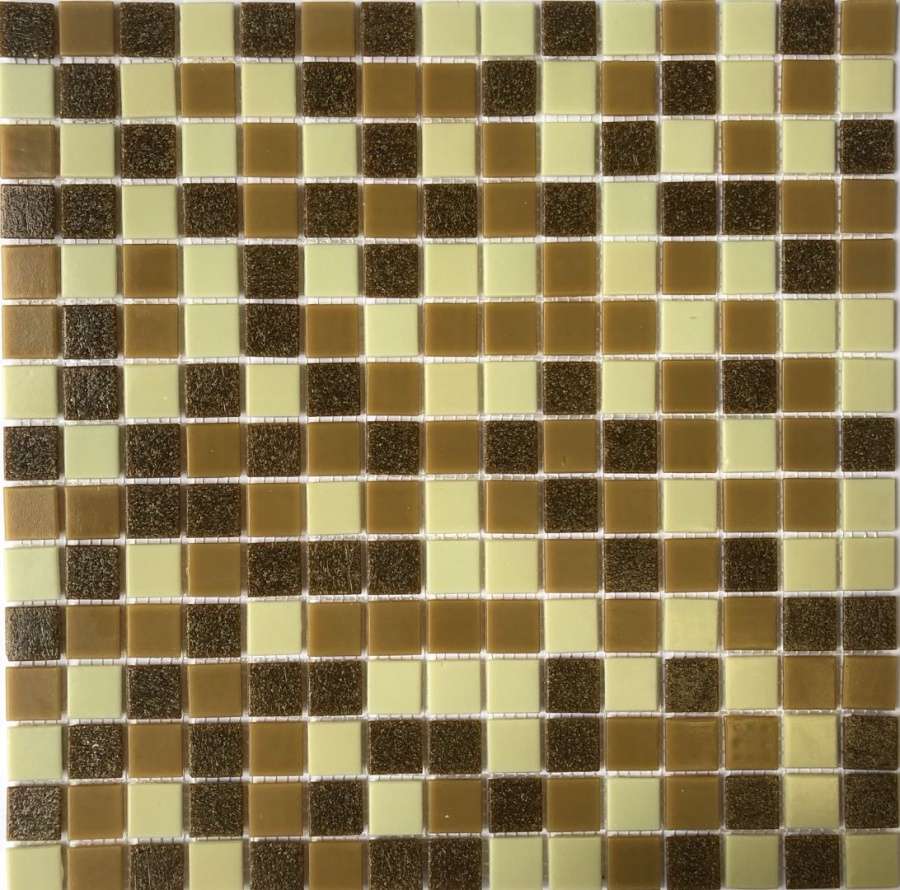Мозаика Pixel Mosaic Мозаика из стекла PIX115, цвет коричневый, поверхность глянцевая, квадрат, 316x316