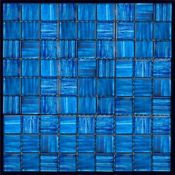 Мозаика Natural Mosaic Dark JP-310 (Стекло), цвет синий тёмный, поверхность глянцевая, квадрат, 288x288