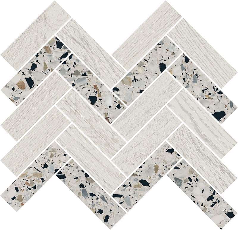 Декоративные элементы Kerama Marazzi Монтиони Декор Мозаичный Белый T042\SG5268, цвет белый, поверхность матовая, прямоугольник, 340x355