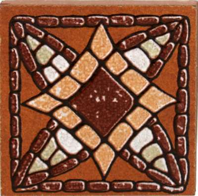 Вставки Gresmanc Rodamanto Taco E1, цвет коричневый, поверхность матовая, квадрат, 57x57