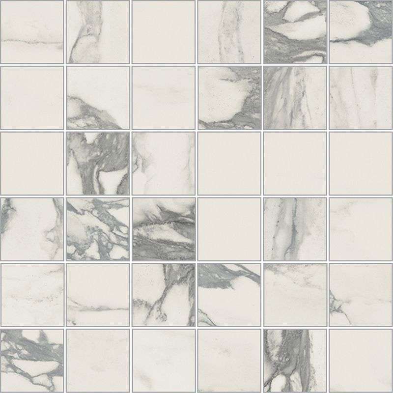 Мозаика Novabell Imperial Michelangelo Intreccio Bianco Arabescato Nat. IMM 227N, цвет серый, поверхность лаппатированная, квадрат, 300x300