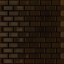 Мозаика Ceramica Di Treviso Loft Mattoncino Tucson Marrone (2,5x5), цвет коричневый, поверхность глянцевая, кабанчик, 300x300