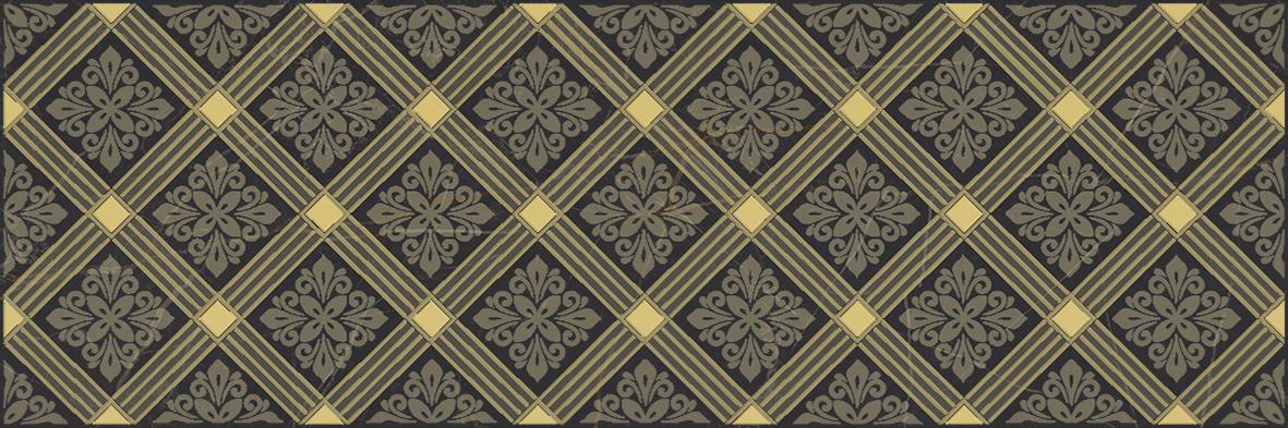 Декоративные элементы Laparet Royal Декор чёрный AD/B483/60045, цвет чёрный, поверхность глянцевая, прямоугольник, 200x600