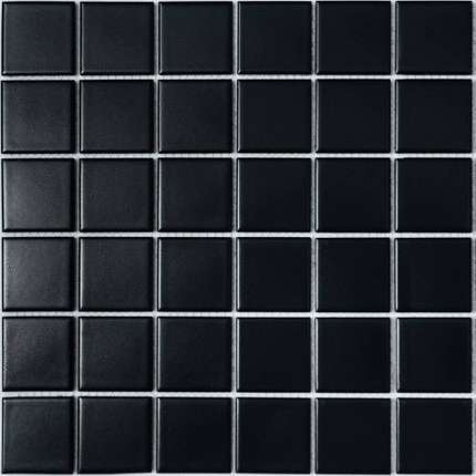 Мозаика NS Mosaic P-528, цвет чёрный, поверхность матовая, квадрат, 300x300