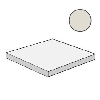 Ступени Mutina Mews Angolare corner tile Chalk BOM301, цвет серый, поверхность матовая, квадрат с капиносом, 330x330